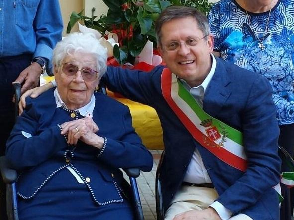 Giuseppina Palandri con il sindaco