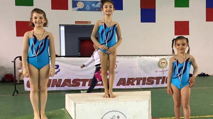 Ginnastica artistica, podio tutto piombinese agli interprovinciali