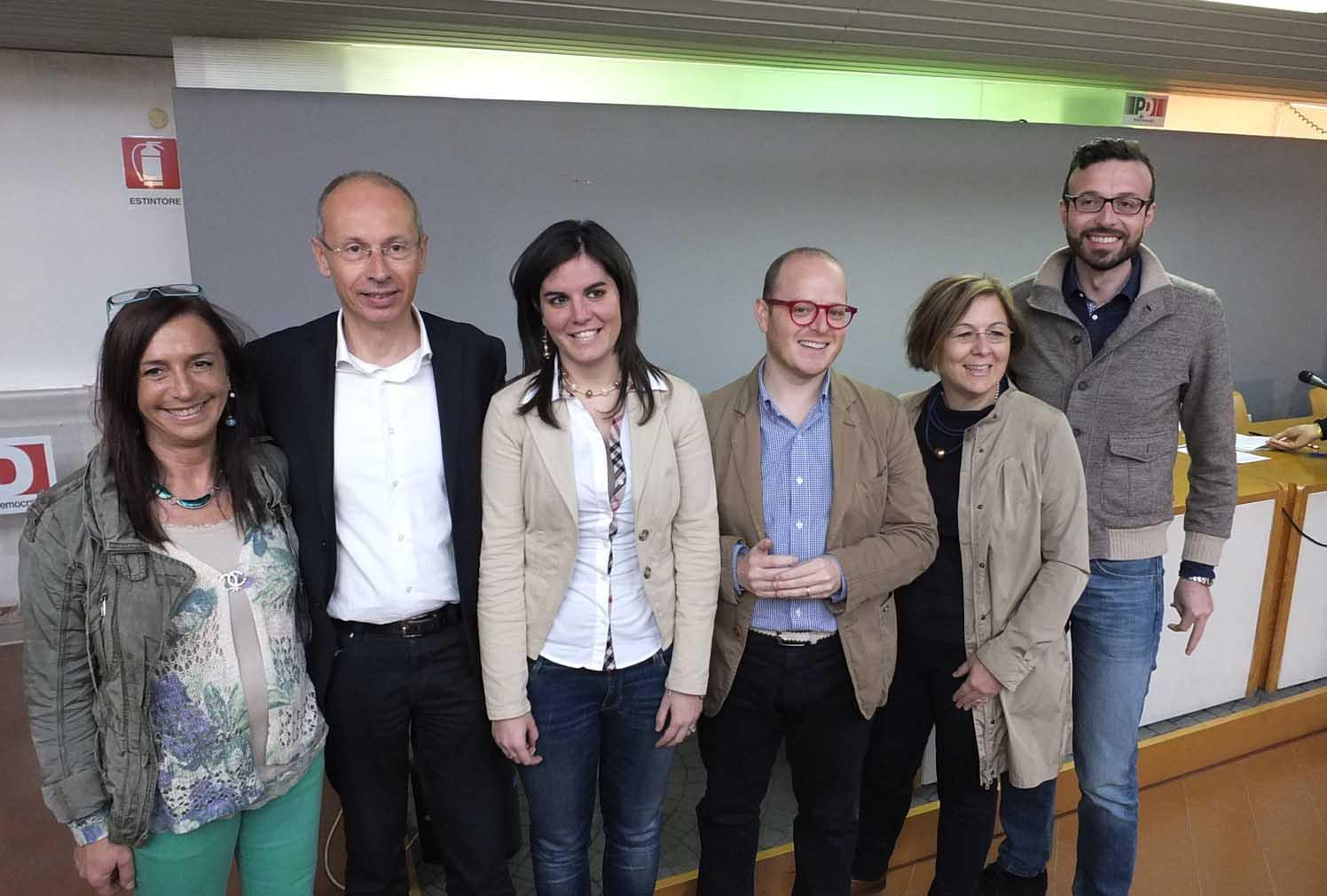 I candidati del Pd: Nardini è al centro tra Pieroni e Nocchi