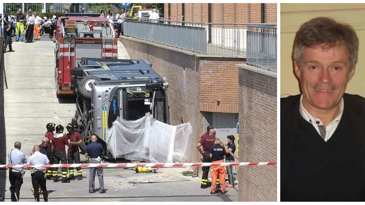 La scena del drammatico incidente e Adriano Profeti