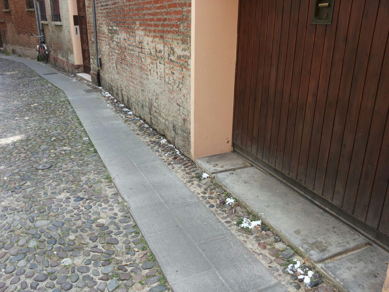 Il veleno sparso di fronte al garage