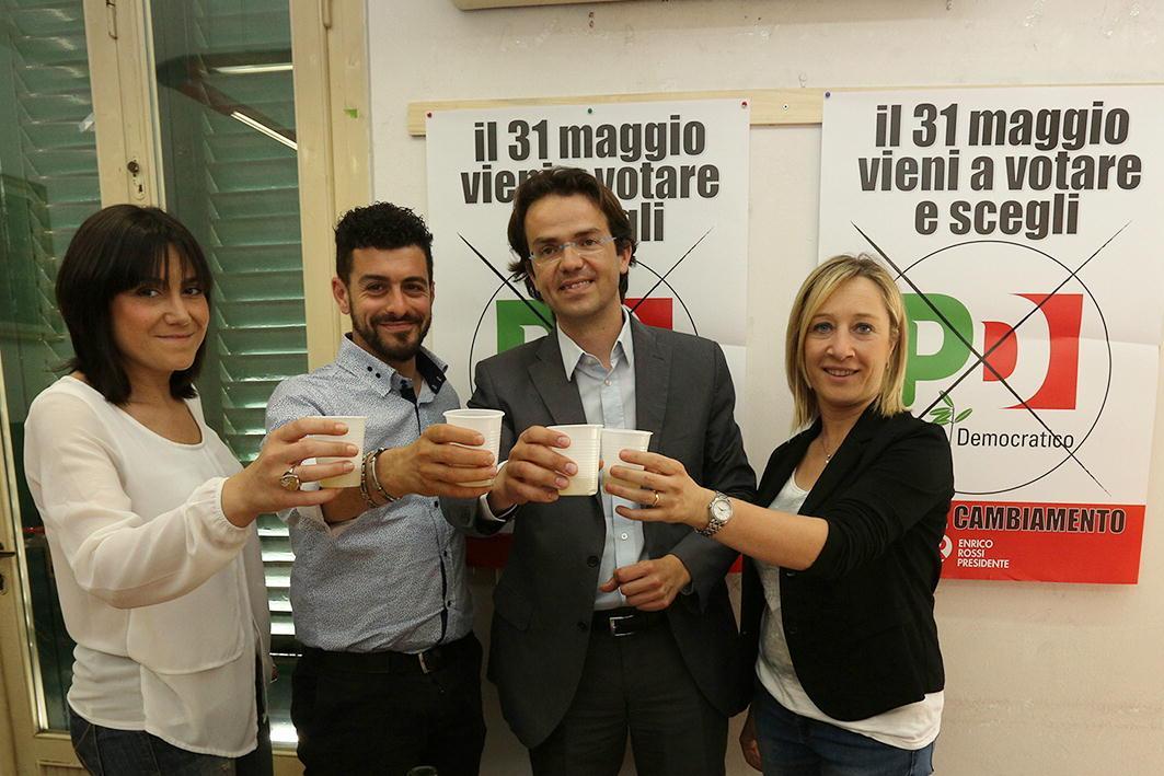 Da sinistra Denise Latini, Luca Belcari, Enrico Sostegni e Serena Buti