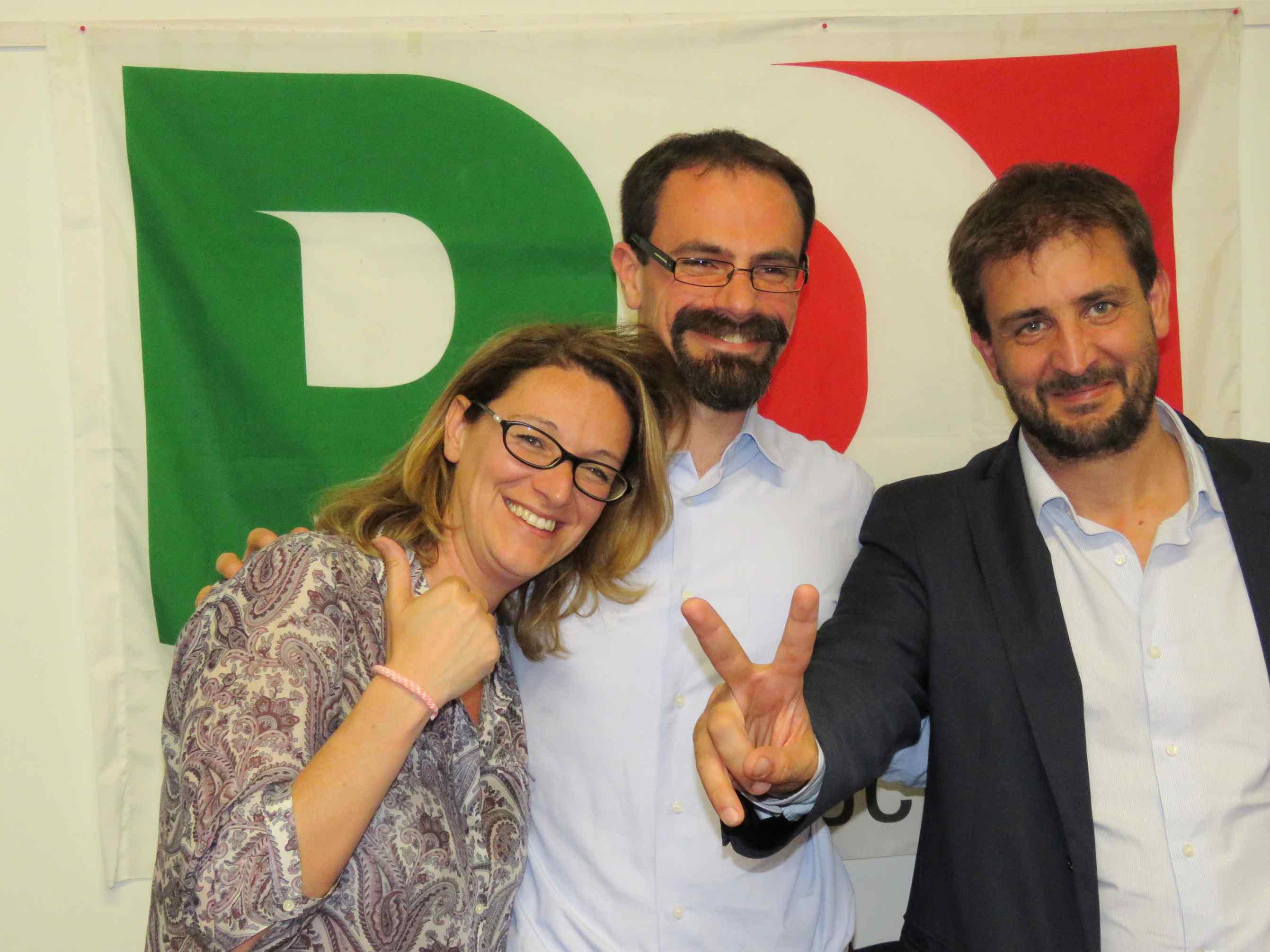 Da sinistra Ilaria Bugetti, Gabriele Bosi e Nicola Ciolini