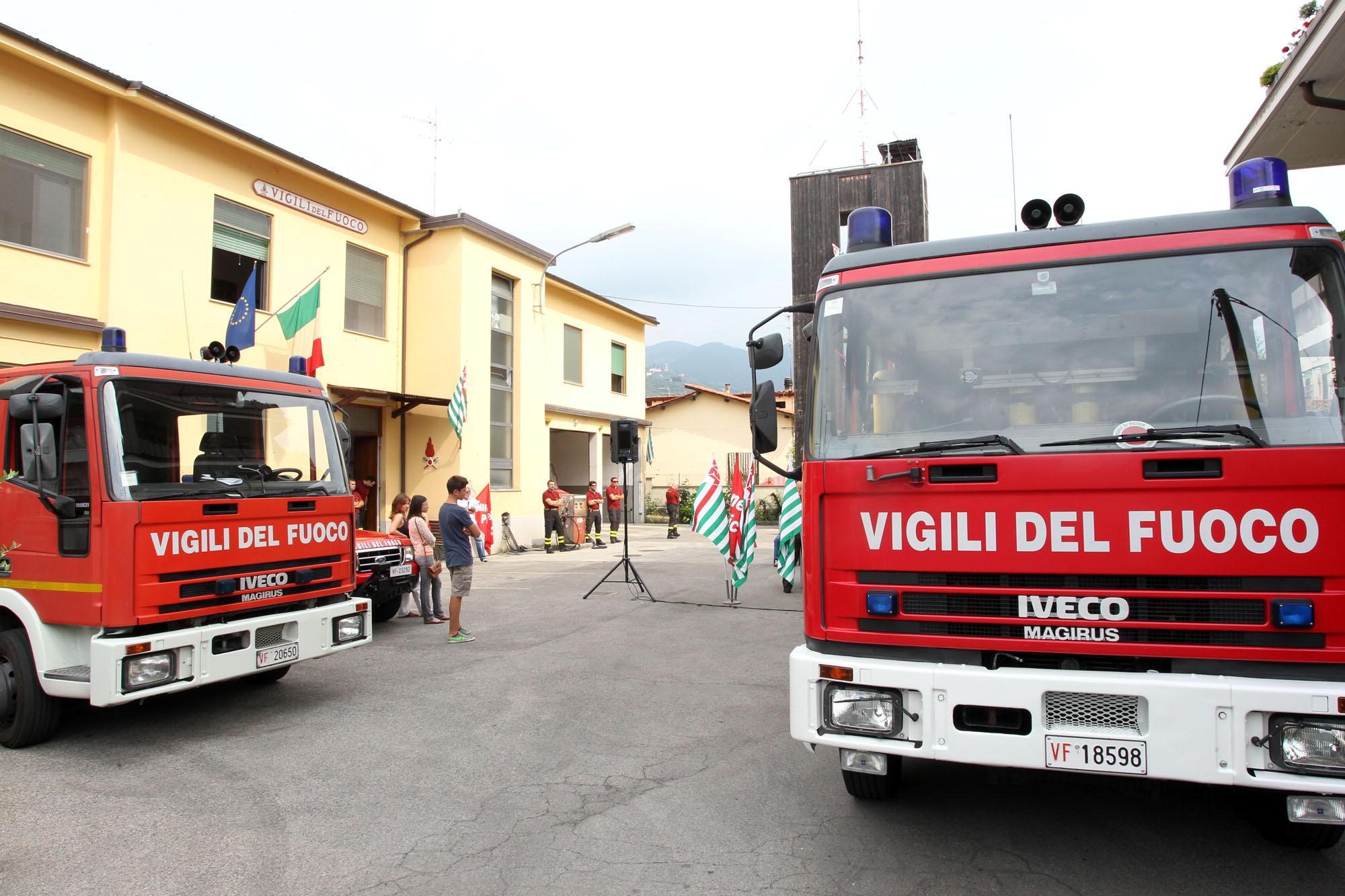 L'attuale caserma dei vigili del fuoco a Pescia