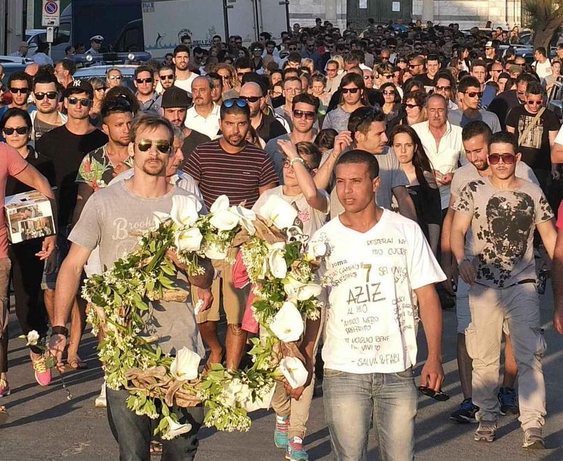 Corteo in ricordo di Aziz e colletta per la famiglia 