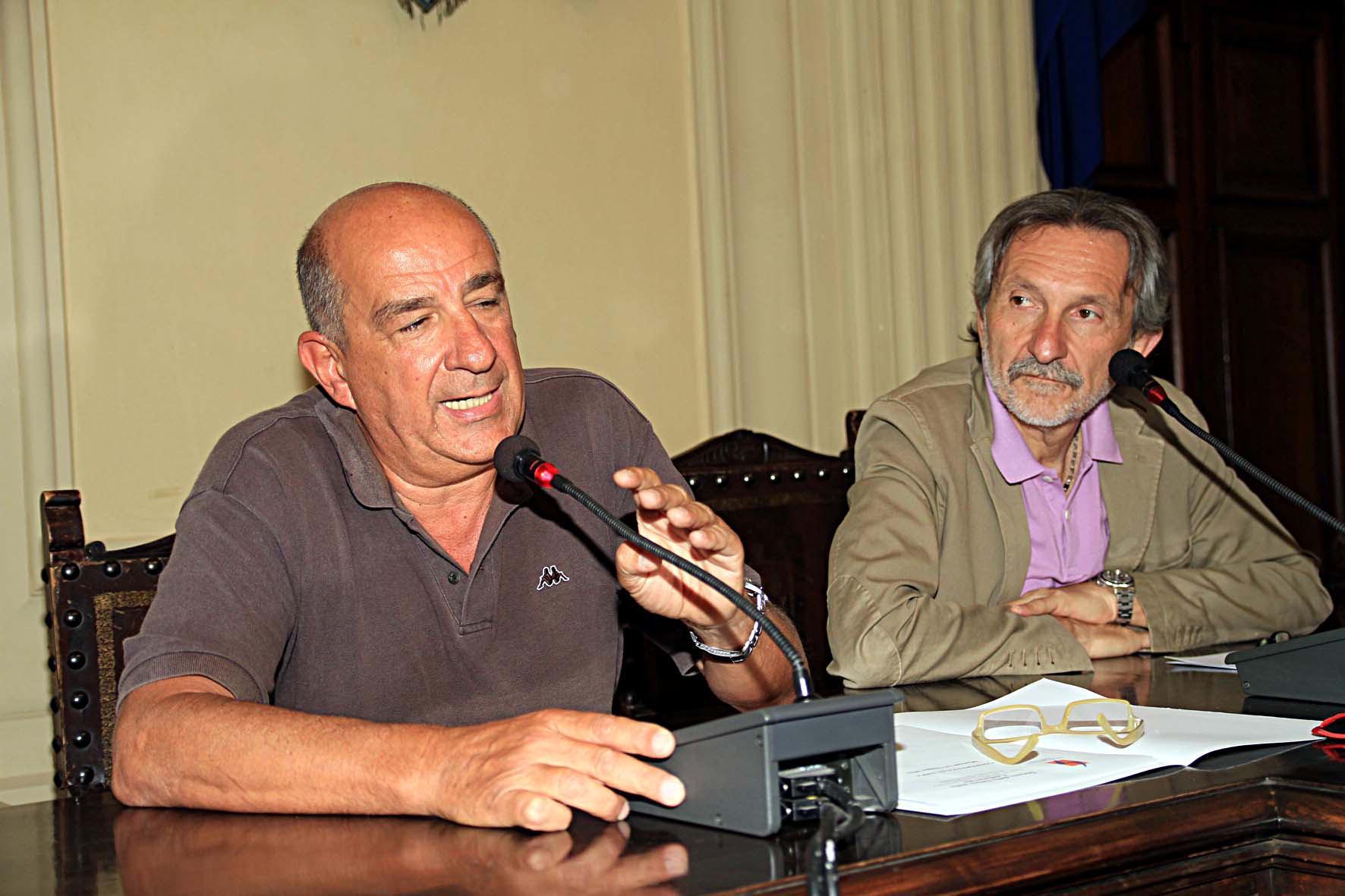 Da sinistra Bartolini con il sindaco di Montecatini Bellandi