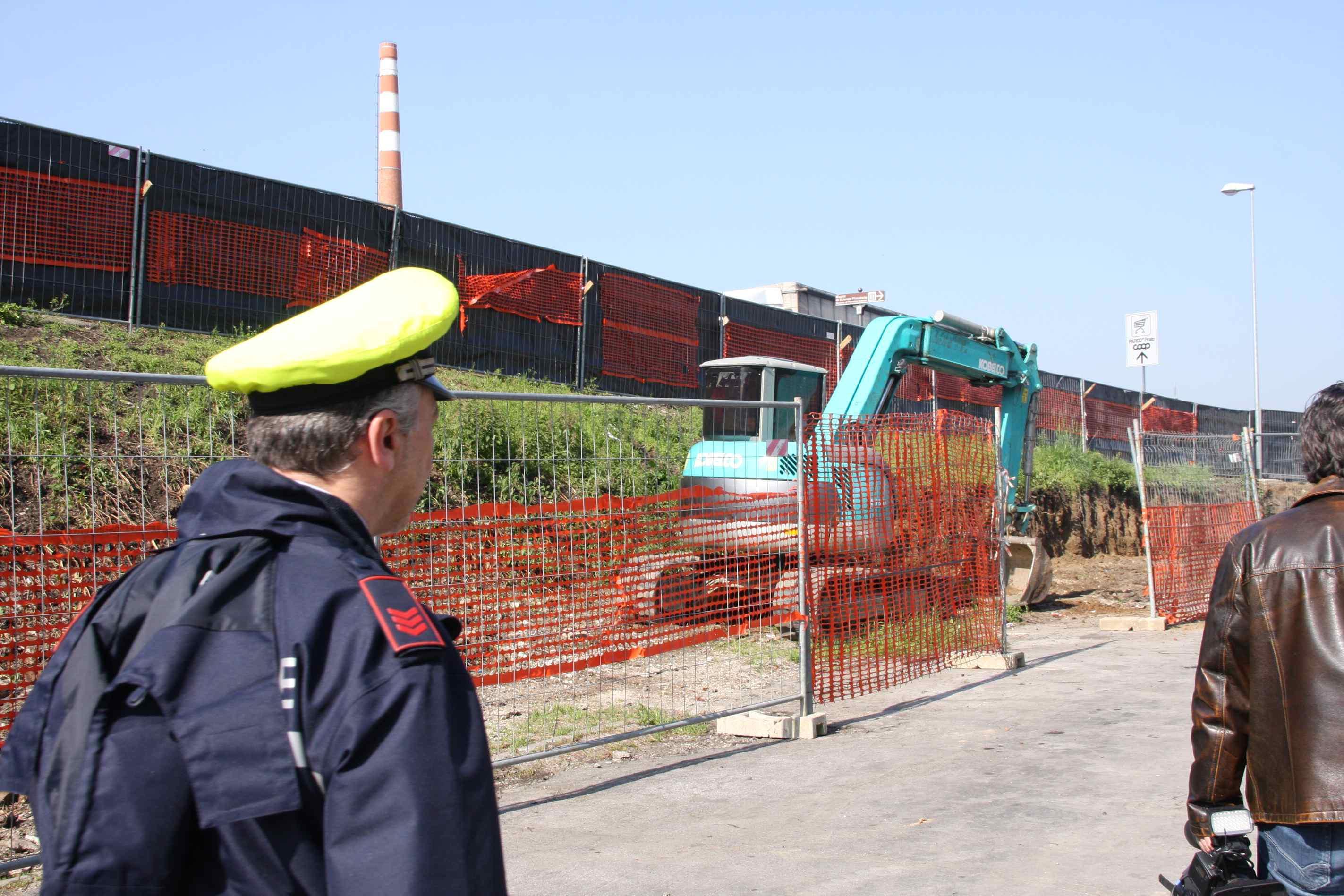 L'ex cantiere al Soccorso per la relizzazione dell rampe (foto Batavia)