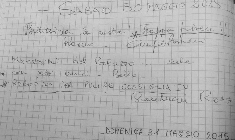 «Bella mostra, ma c’è polvere ci vorrebbe un robottino»