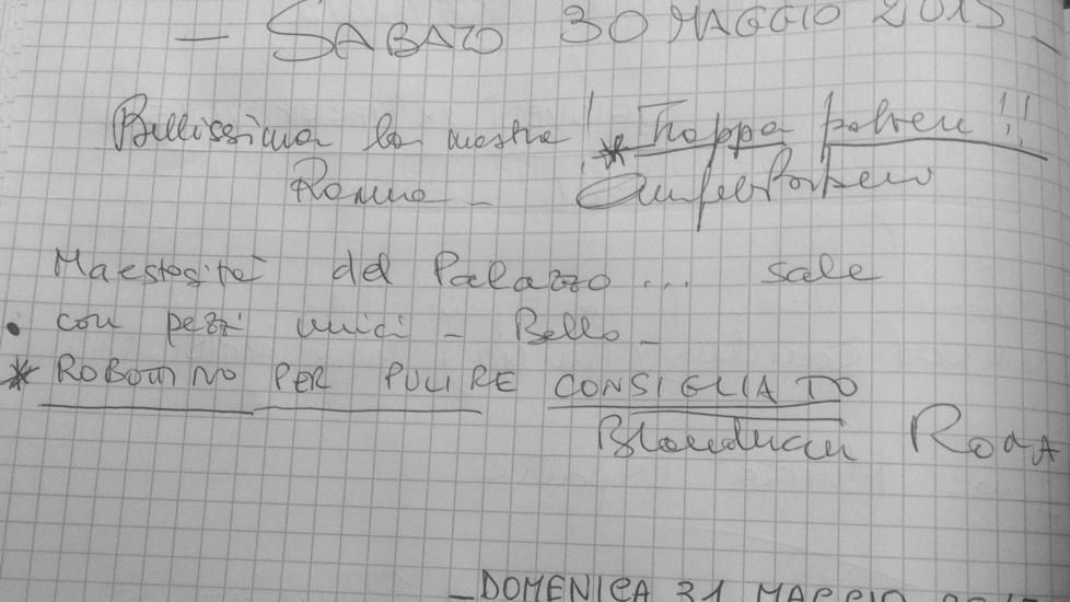 «Bella mostra, ma c’è polvere ci vorrebbe un robottino»