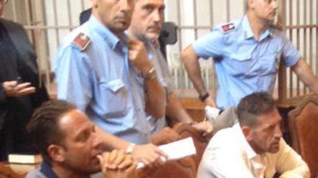 Andrea Calloni e Andrea Polinti prima del processo