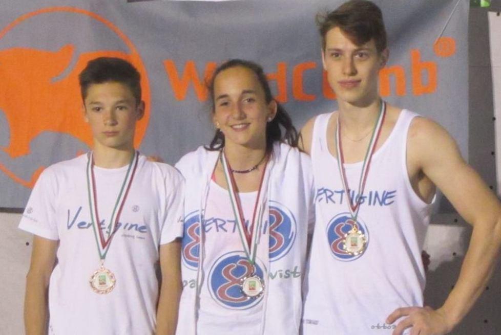 Nei campionati di arrampicata tre reggiani scalano... il podio