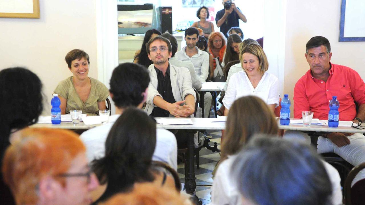 Una conferenza stampa con Sacchettini