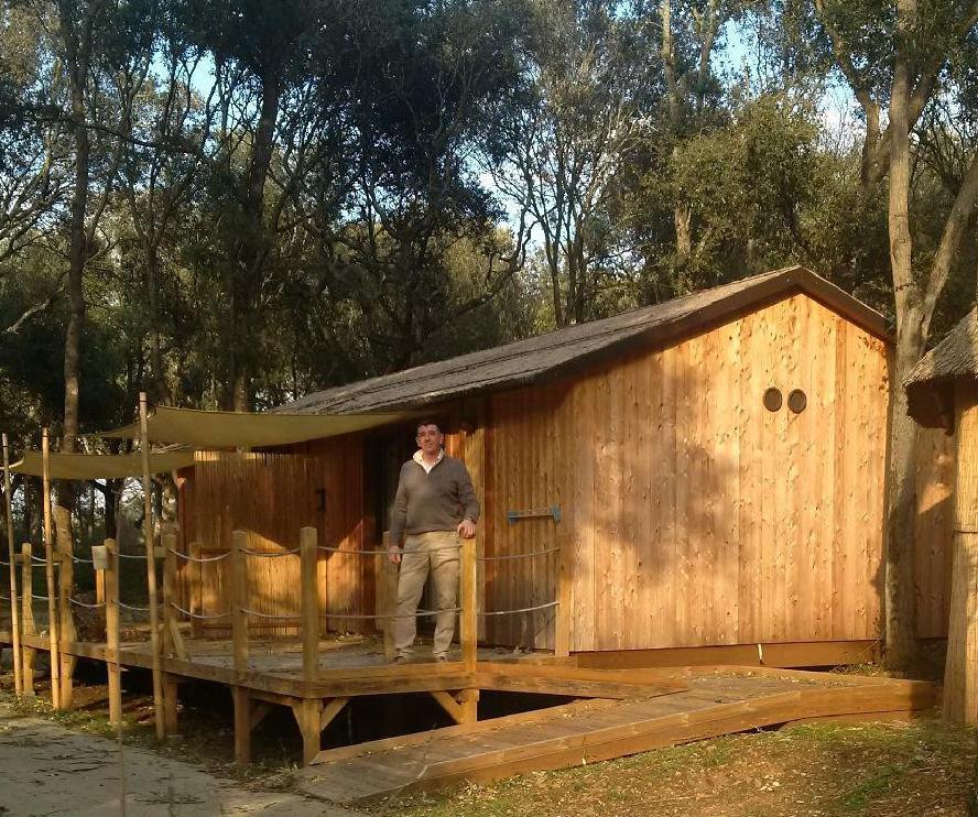 L'imprenditore Riccardo Mariotti all'interno del villaggioParadù