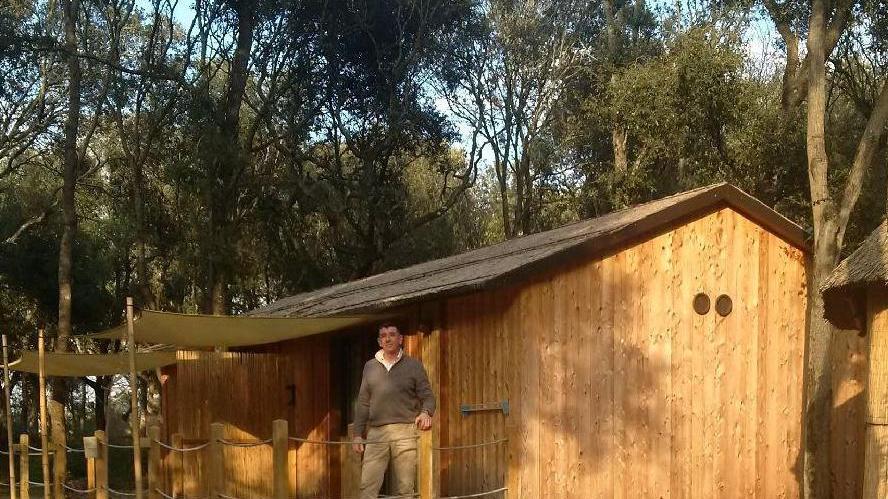 L'imprenditore Riccardo Mariotti all'interno del villaggioParadù