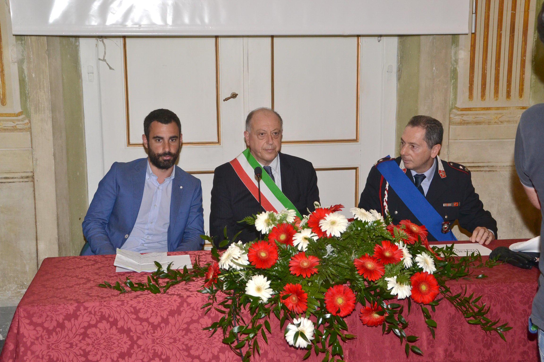 L'assessore Raspini, il sindaco Tambellini e il comandante Carmignani  