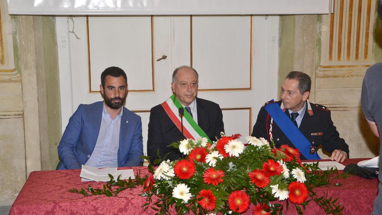 L'assessore Raspini, il sindaco Tambellini e il comandante Carmignani