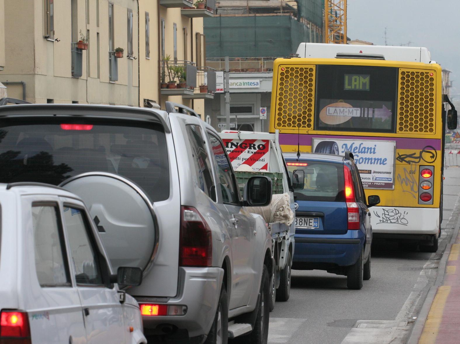 Traffico a Montemurlo (foto d'archivio)