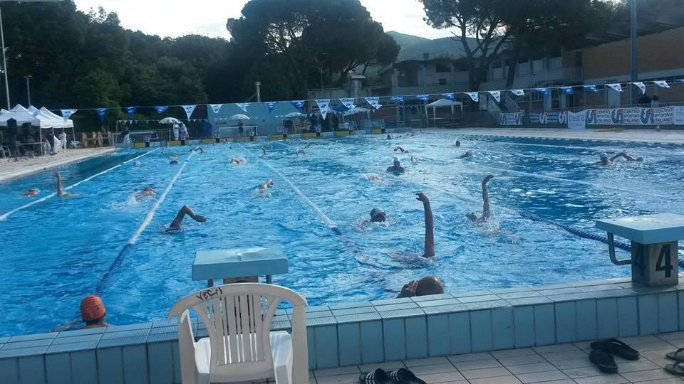 La vasca centrale della piscina comunale di via Roma