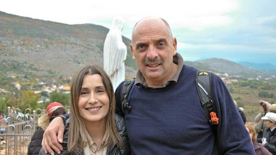 Paolo Brosio con Claudia Koll a Medjugorje