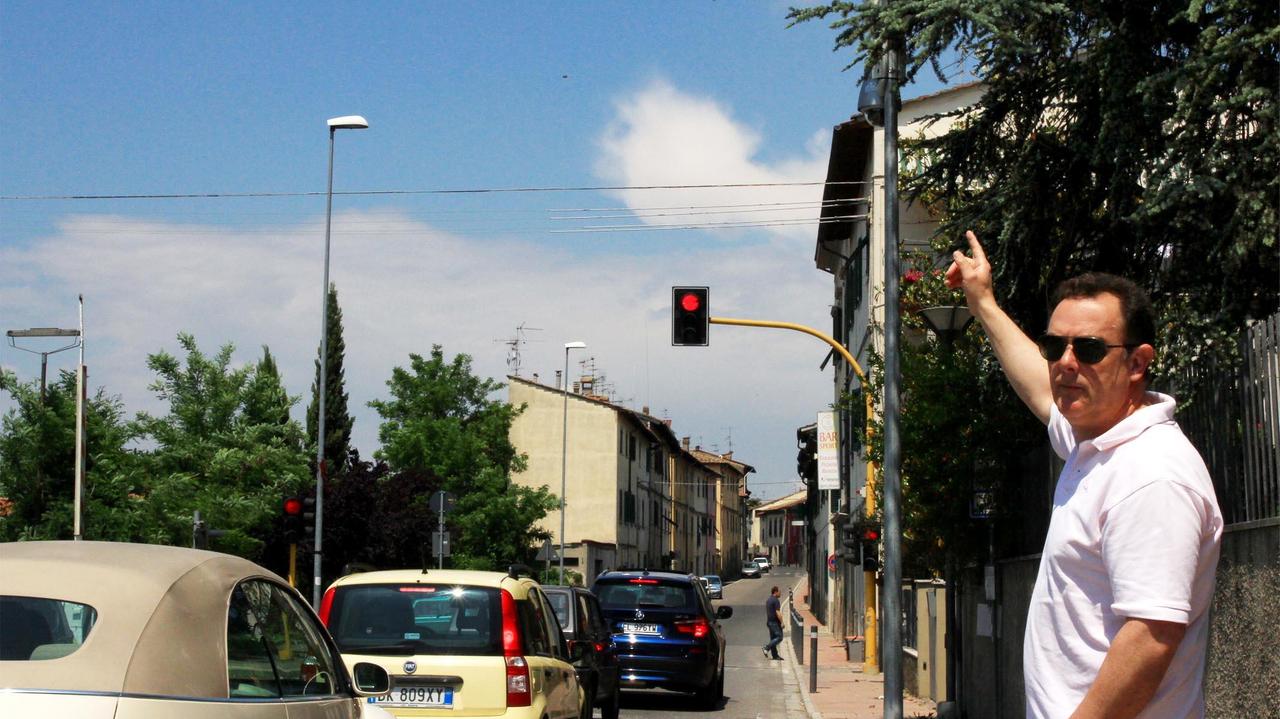 Una delle telecamere che sorvegliano i semafori di Sant’Andrea e Fontanella