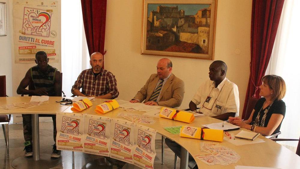 Un momento della presentazione di "Diritti al Cuore"