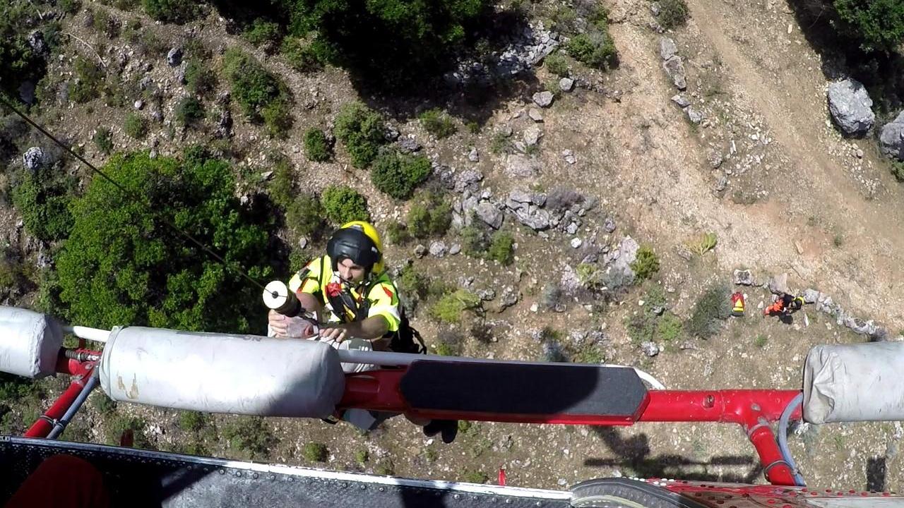 I soccorsi all'escursionista austriaco (foto Muggianu)