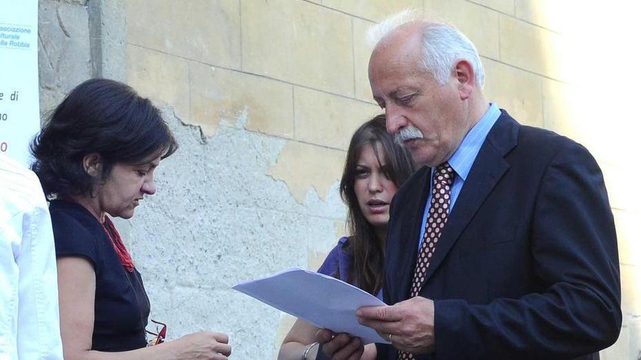 Giuliano Sichi con il suo avvocato, Pamela Bonaiuti