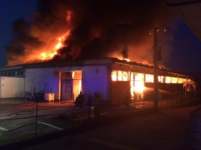 La fabbrica distrutta (foto Nucci)