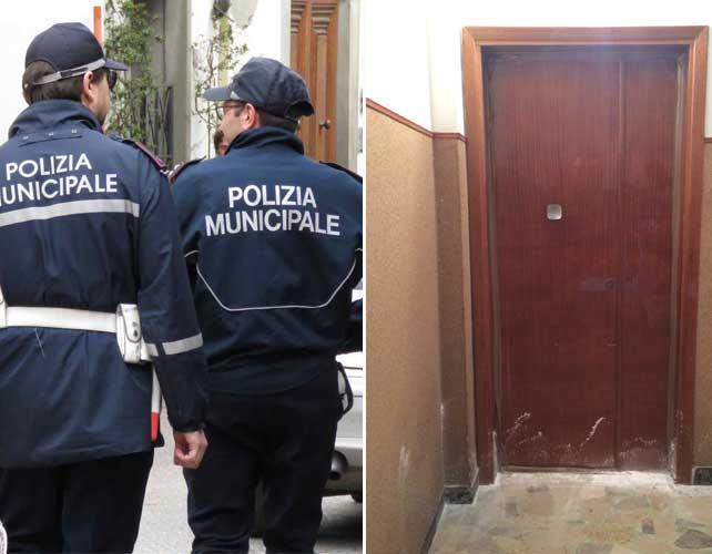 La porta d'ingresso della casa