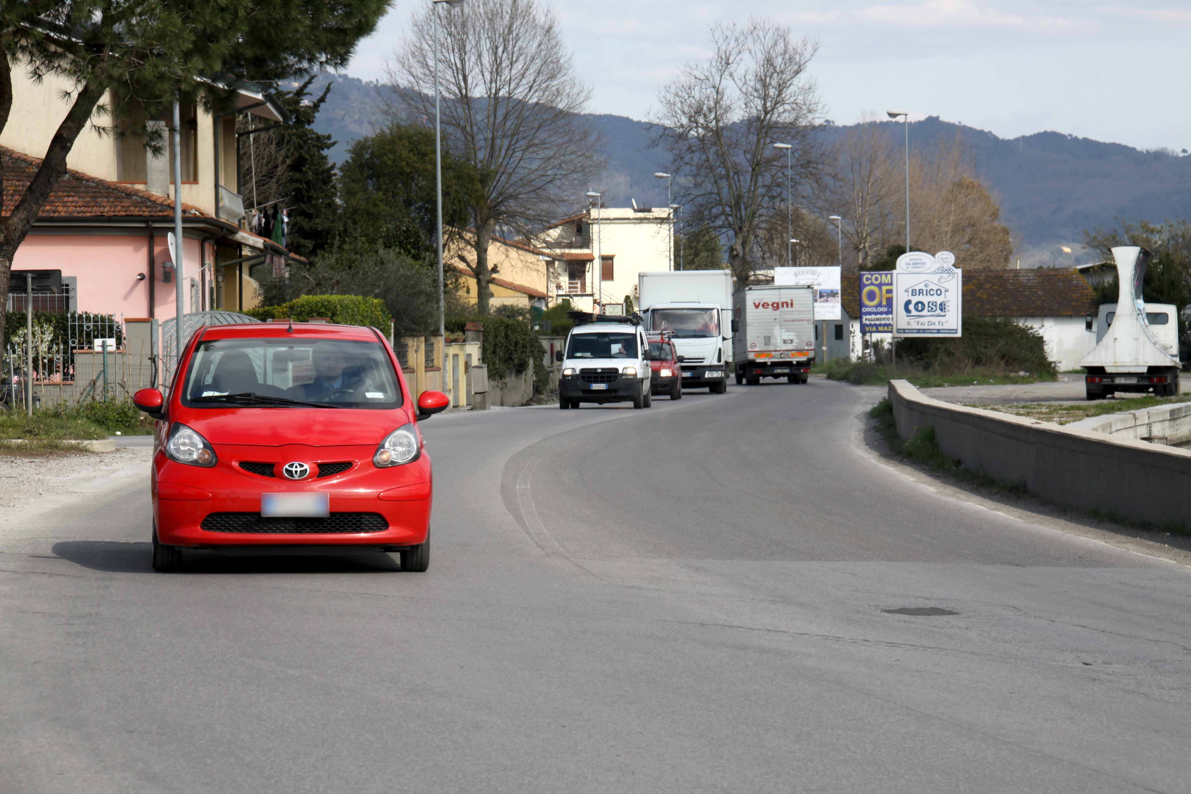 Il punto sulla via di Montramito dov'è avvenuto il tragico incidente