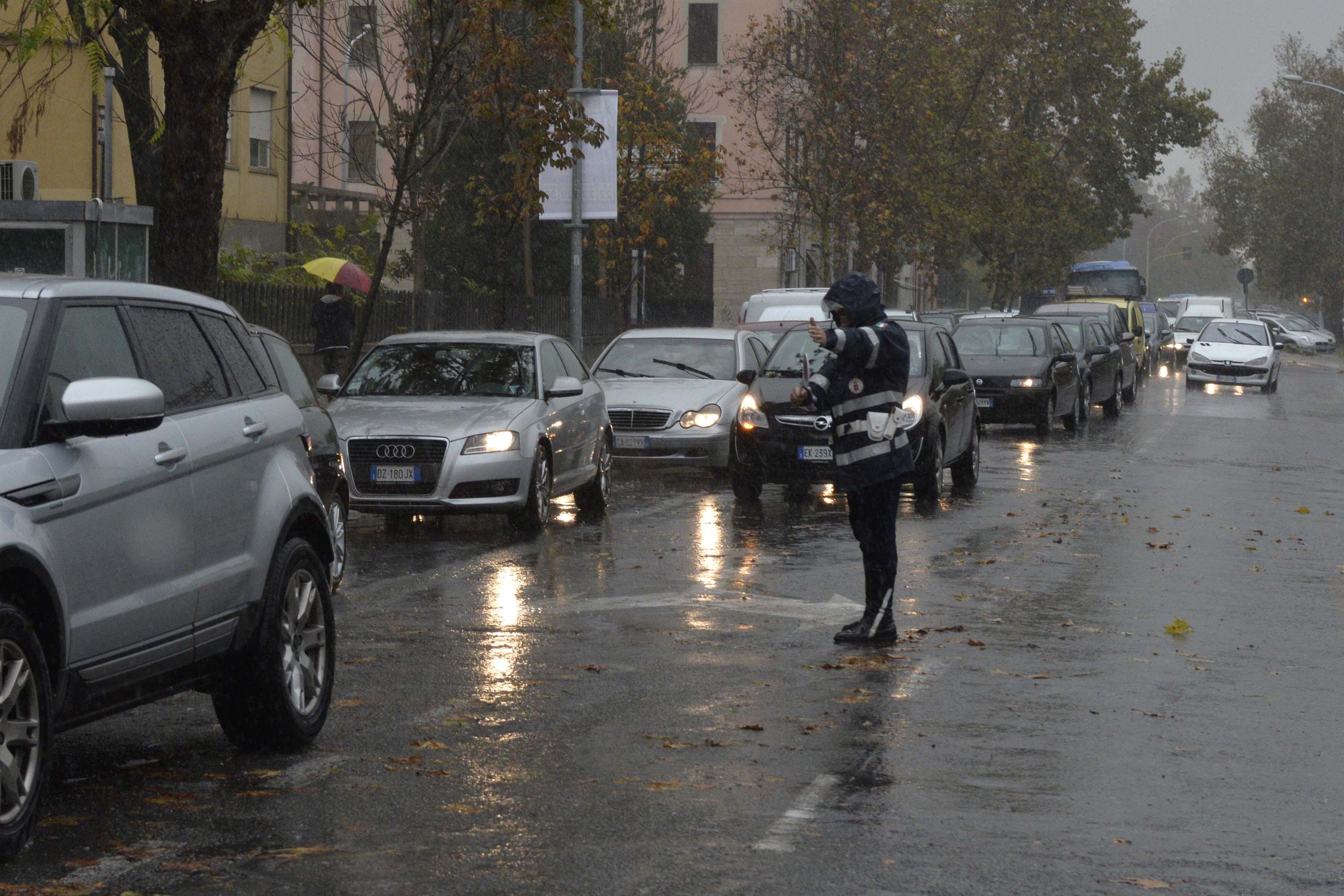 Una giornata di pioggia a Grosseto