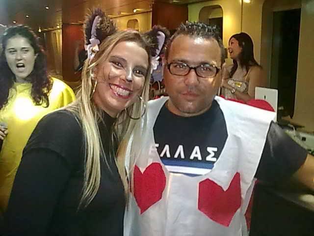 Marco Capolongo ad una festa in maschera