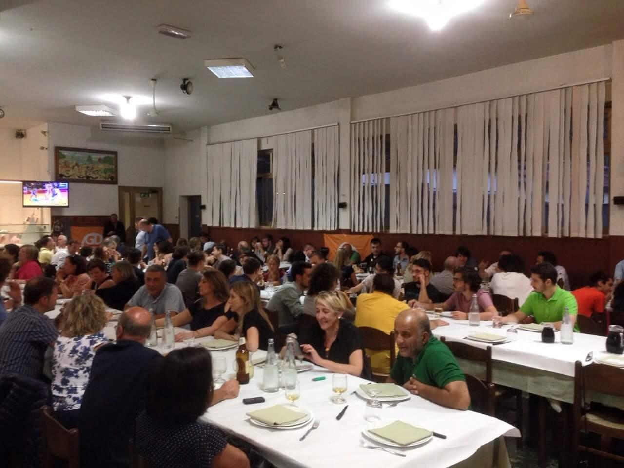 La cena organizzata dai Giovani Democratici