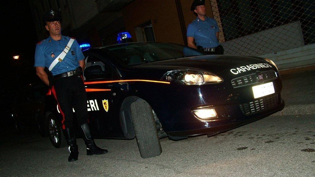 Un controllo dei carabinieri