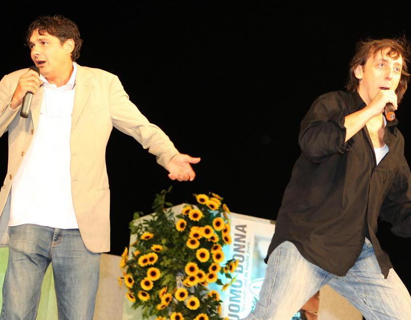 Alessandro Paci e Massimo Ceccherini alla Notte bianca di Quarrata