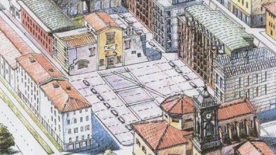 Previsti cinque palazzi di sei piani con 90 appartamenti (e la piazza spariva)