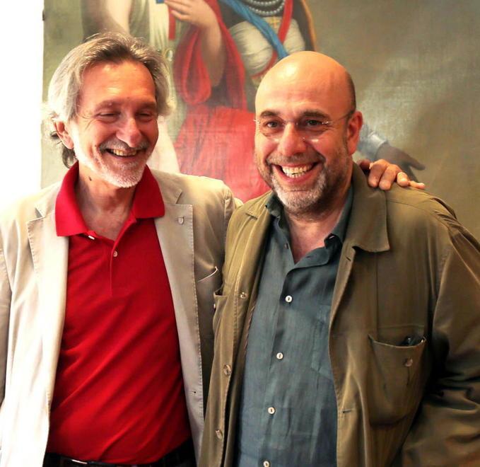 Il sindaco Giuseppe Bellandi con il regista Paolo Virzì