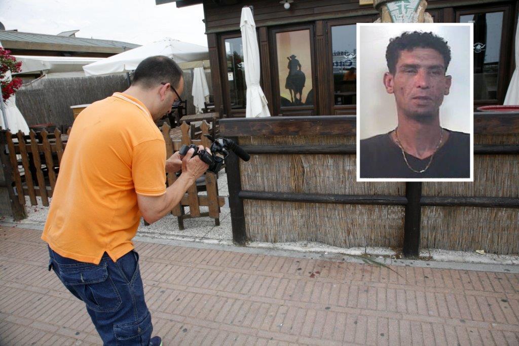 Il luogo dov'è stato trovato l'accoltellato, nel riquadro l'aggressore