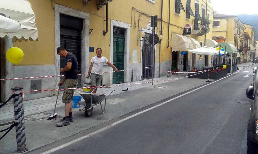 I lavori in via Verdi
