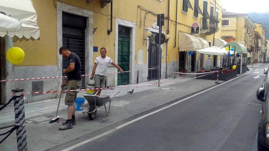 I lavori in via Verdi