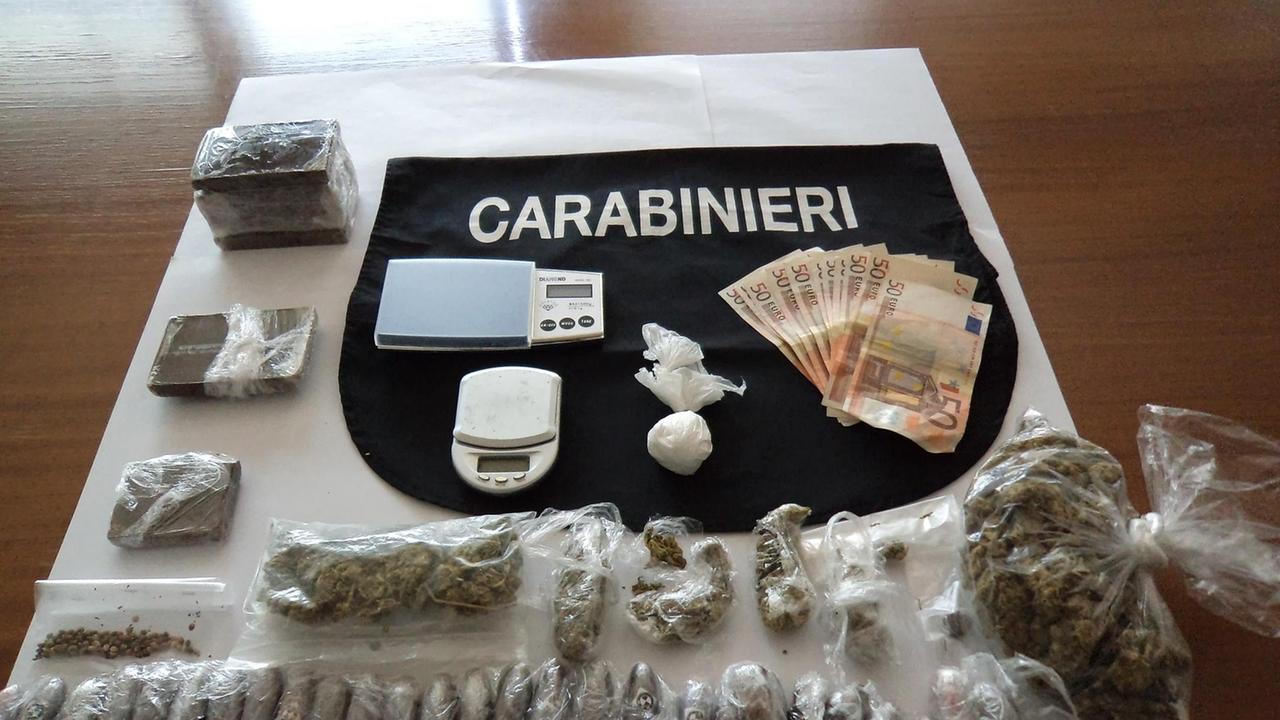 La droga sequestrata al grossista ferrarese