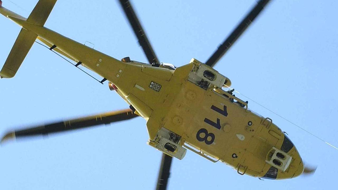 L'elicottero del 118 Pegaso in volo