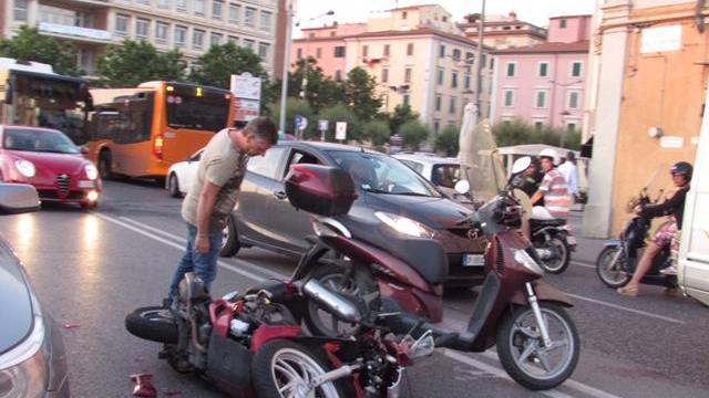 Lo scooter incidentato (Marzi/Pentafoto)