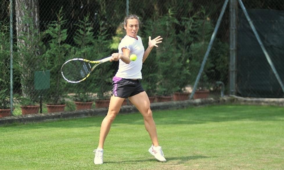La Schiavone si allena al Parco Sigurtà