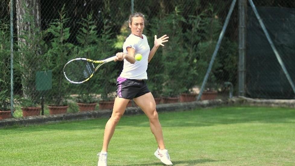 La Schiavone si allena al Parco Sigurtà