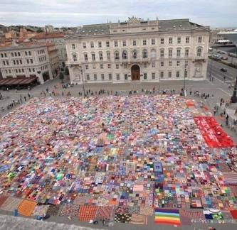 Un pezzo di Prato nella coperta più grande del mondo