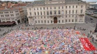 Un pezzo di Prato nella coperta più grande del mondo