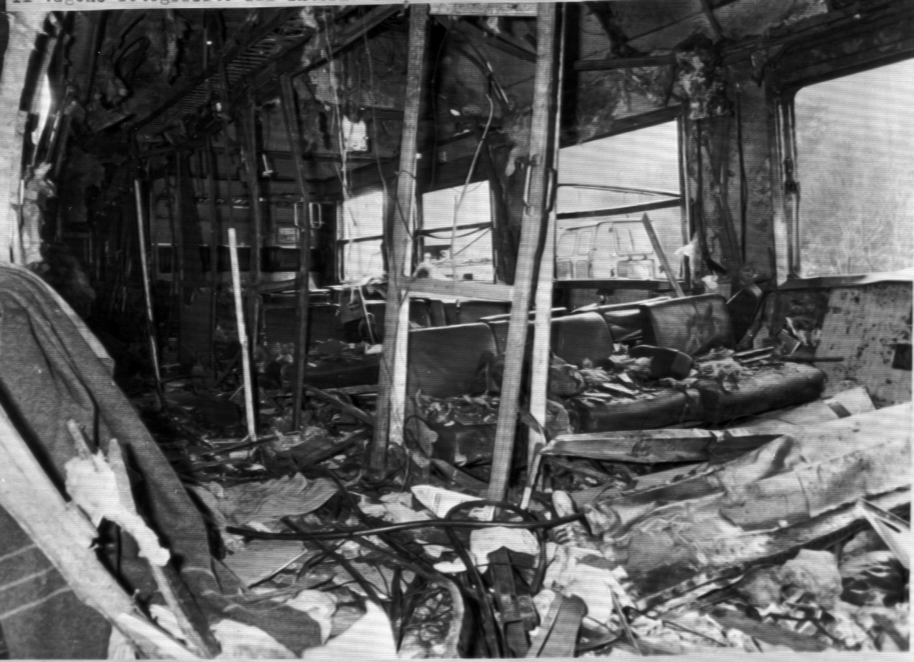 Un'immagine della strage del Rapido 904