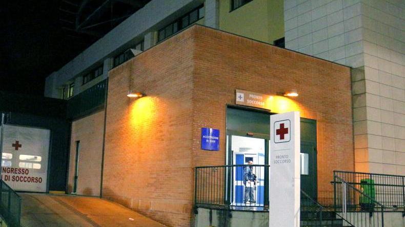 L'ingresso del pronto soccorso dell'ospedale di Livorno