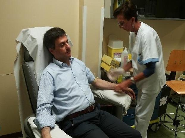 Il sindaco dona il sangue «Un gesto che non costa»
